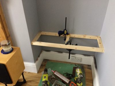 Alcove shelf frame